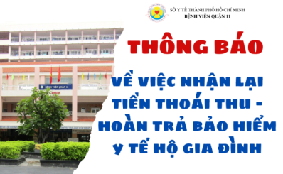 Thông báo về việc nhận lại tiền thoái thu - hoàn trả bảo hiểm y tế hộ gia đình
